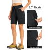 imageTBMPOY Womens Hiking Cargo Shorts 85quot Lightweight QuickDry Water Resistant Athletic Shorts with Zipper PocketsDark Grey