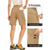 imageTBMPOY Womens Hiking Cargo Shorts 85quot Lightweight QuickDry Water Resistant Athletic Shorts with Zipper PocketsKhaki