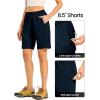 imageTBMPOY Womens Hiking Cargo Shorts 85quot Lightweight QuickDry Water Resistant Athletic Shorts with Zipper PocketsNavy