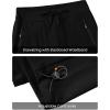 imageTBMPOY Womens Hiking Pants Lightweight Water Resistant Travel Joggers Quick Dry Outdoor Athletic Pants Zipper PocketsBlack