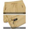 imageTBMPOY Womens Hiking Pants Lightweight Water Resistant Travel Joggers Quick Dry Outdoor Athletic Pants Zipper PocketsCamel