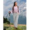 imageTBMPOY Womens Hiking Pants Lightweight Water Resistant Travel Joggers Quick Dry Outdoor Athletic Pants Zipper PocketsLight Grey