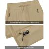 imageTBMPOY Womens Hiking Pants Lightweight Water Resistant Travel Joggers Quick Dry Outdoor Athletic Pants Zipper PocketsLight Khaki