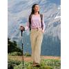 imageTBMPOY Womens Hiking Pants Lightweight Water Resistant Travel Joggers Quick Dry Outdoor Athletic Pants Zipper PocketsLight Khaki