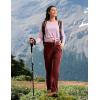 imageTBMPOY Womens Hiking Pants Lightweight Water Resistant Travel Joggers Quick Dry Outdoor Athletic Pants Zipper PocketsWine Red