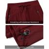 imageTBMPOY Womens Hiking Pants Lightweight Water Resistant Travel Joggers Quick Dry Outdoor Athletic Pants Zipper PocketsWine Red