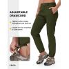 imageTBMPOY Womens Lightweight Hiking Pants Water Resistant Quick Dry Travel Work Outdoor Fishing Pants Zipper PocketsArmy Green