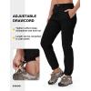 imageTBMPOY Womens Lightweight Hiking Pants Water Resistant Quick Dry Travel Work Outdoor Fishing Pants Zipper PocketsBlack