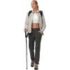 imageTBMPOY Womens Lightweight Hiking Pants Water Resistant Quick Dry Travel Work Outdoor Fishing Pants Zipper PocketsDark Grey