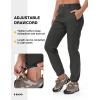 imageTBMPOY Womens Lightweight Hiking Pants Water Resistant Quick Dry Travel Work Outdoor Fishing Pants Zipper PocketsDark Grey