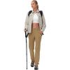imageTBMPOY Womens Lightweight Hiking Pants Water Resistant Quick Dry Travel Work Outdoor Fishing Pants Zipper PocketsKhaki