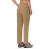 imageTBMPOY Womens Lightweight Hiking Pants Water Resistant Quick Dry Travel Work Outdoor Fishing Pants Zipper PocketsKhaki