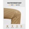 imageTBMPOY Womens Lightweight Hiking Pants Water Resistant Quick Dry Travel Work Outdoor Fishing Pants Zipper PocketsKhaki
