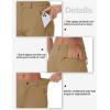 imageTBMPOY Womens Lightweight Hiking Pants Water Resistant Quick Dry Travel Work Outdoor Fishing Pants Zipper PocketsKhaki