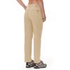 imageTBMPOY Womens Lightweight Hiking Pants Water Resistant Quick Dry Travel Work Outdoor Fishing Pants Zipper PocketsLight Khaki