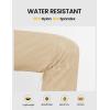 imageTBMPOY Womens Lightweight Hiking Pants Water Resistant Quick Dry Travel Work Outdoor Fishing Pants Zipper PocketsLight Khaki
