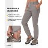 imageTBMPOY Womens Lightweight Hiking Pants Water Resistant Quick Dry Travel Work Outdoor Fishing Pants Zipper PocketsMedium Grey