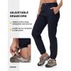 imageTBMPOY Womens Lightweight Hiking Pants Water Resistant Quick Dry Travel Work Outdoor Fishing Pants Zipper PocketsNavy