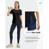 imageTBMPOY Womens Short Sleeve Workout Tops TShirts Breathable Quick Dry UPF 30 Athletic Exercise Tee Shirts with Side SlitsBlack