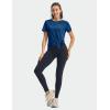 imageTBMPOY Womens Short Sleeve Workout Tops TShirts Breathable Quick Dry UPF 30 Athletic Exercise Tee Shirts with Side SlitsLake Blue