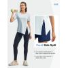 imageTBMPOY Womens Short Sleeve Workout Tops TShirts Breathable Quick Dry UPF 30 Athletic Exercise Tee Shirts with Side SlitsLight Blue