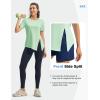 imageTBMPOY Womens Short Sleeve Workout Tops TShirts Breathable Quick Dry UPF 30 Athletic Exercise Tee Shirts with Side SlitsLight Green