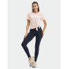 imageTBMPOY Womens Short Sleeve Workout Tops TShirts Breathable Quick Dry UPF 30 Athletic Exercise Tee Shirts with Side SlitsLight Pink