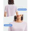 imageTBMPOY Womens Short Sleeve Workout Tops TShirts Breathable Quick Dry UPF 30 Athletic Exercise Tee Shirts with Side SlitsLight Purple