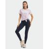 imageTBMPOY Womens Short Sleeve Workout Tops TShirts Breathable Quick Dry UPF 30 Athletic Exercise Tee Shirts with Side SlitsLight Purple
