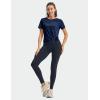 imageTBMPOY Womens Short Sleeve Workout Tops TShirts Breathable Quick Dry UPF 30 Athletic Exercise Tee Shirts with Side SlitsNavy