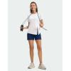 imageTBMPOY Womens Short Sleeve Workout Tops TShirts Breathable Quick Dry UPF 30 Athletic Exercise Tee Shirts with Side SlitsWhite