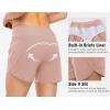 imageTBMPOY Womens Swim Board Shorts with Zipper Pockets 5 High Waisted Bathing Suit Swimwear Quick Dry Beach ShortLight Pink