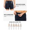 imageTBMPOY Womens Swim Board Shorts with Zipper Pockets 5 High Waisted Bathing Suit Swimwear Quick Dry Beach ShortNavy