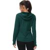imageTBMPOY Womens UPF 50 Sun Protection Hoodie Jackets Light Weight Long Sleeve Shirts Hiking Outdoor Full Zip Tops4blackish Green