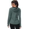 imageTBMPOY Womens UPF 50 Sun Protection Hoodie Jackets Light Weight Long Sleeve Shirts Hiking Outdoor Full Zip Tops8cyan