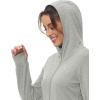 imageTBMPOY Womens UPF 50 Sun Protection Hoodie Jackets Light Weight Long Sleeve Shirts Hiking Outdoor Full Zip Tops9light Grey