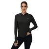 imageTBMPOY Womens UPF 50 Sun Protection Hoodie Shirt Long Sleeve Fishing Hiking Outdoor UV Shirt Lightweight1 Pocketblack