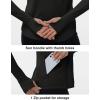 imageTBMPOY Womens UPF 50 Sun Protection Hoodie Shirt Long Sleeve Fishing Hiking Outdoor UV Shirt Lightweight1 Pocketblack