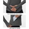 imageTBMPOY Womens UPF 50 Sun Protection Hoodie Shirt Long Sleeve Fishing Hiking Outdoor UV Shirt Lightweight1 Pocketdark Grey