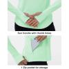 imageTBMPOY Womens UPF 50 Sun Protection Hoodie Shirt Long Sleeve Fishing Hiking Outdoor UV Shirt Lightweight1 Pocketgreen