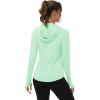 imageTBMPOY Womens UPF 50 Sun Protection Hoodie Shirt Long Sleeve Fishing Hiking Outdoor UV Shirt Lightweight1 Pocketgreen