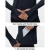 imageTBMPOY Womens UPF 50 Sun Protection Hoodie Shirt Long Sleeve Fishing Hiking Outdoor UV Shirt Lightweight1 Pocketnavy