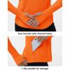 imageTBMPOY Womens UPF 50 Sun Protection Hoodie Shirt Long Sleeve Fishing Hiking Outdoor UV Shirt Lightweight1 Pocketorange