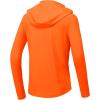 imageTBMPOY Womens UPF 50 Sun Protection Hoodie Shirt Long Sleeve Fishing Hiking Outdoor UV Shirt Lightweight1 Pocketorange