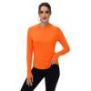 imageTBMPOY Womens UPF 50 Sun Protection Hoodie Shirt Long Sleeve Fishing Hiking Outdoor UV Shirt Lightweight1 Pocketorange
