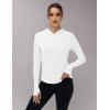 imageTBMPOY Womens UPF 50 Sun Protection Hoodie Shirt Long Sleeve Fishing Hiking Outdoor UV Shirt Lightweight1 Pocketwhite