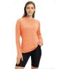 imageTBMPOY Womens UPF 50 Sun Protection Hoodie Shirt Long Sleeve Fishing Hiking Outdoor UV Shirt Lightweight10dark Orange