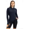 imageTBMPOY Womens UPF 50 Sun Protection Hoodie Shirt Long Sleeve Fishing Hiking Outdoor UV Shirt Lightweight14dark Navy