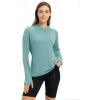 imageTBMPOY Womens UPF 50 Sun Protection Hoodie Shirt Long Sleeve Fishing Hiking Outdoor UV Shirt Lightweight15light Cyan
