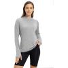 imageTBMPOY Womens UPF 50 Sun Protection Hoodie Shirt Long Sleeve Fishing Hiking Outdoor UV Shirt Lightweight17grey